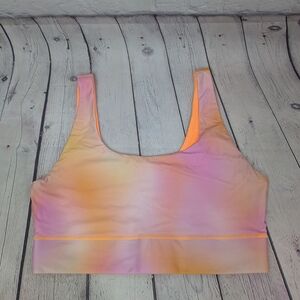 Fabletics Pink and Orange Sports Bra